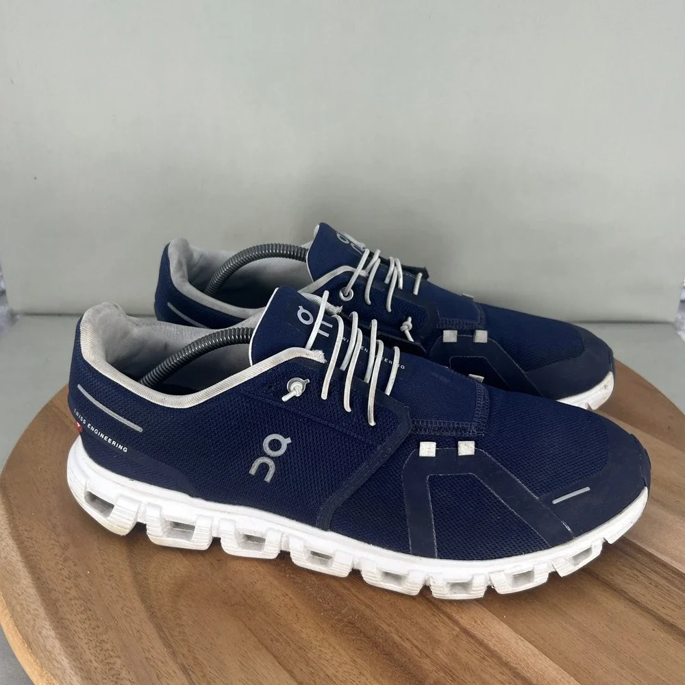 On Cloud 5 Mens Running Shoes Navy White 3MF10070692 Size 13